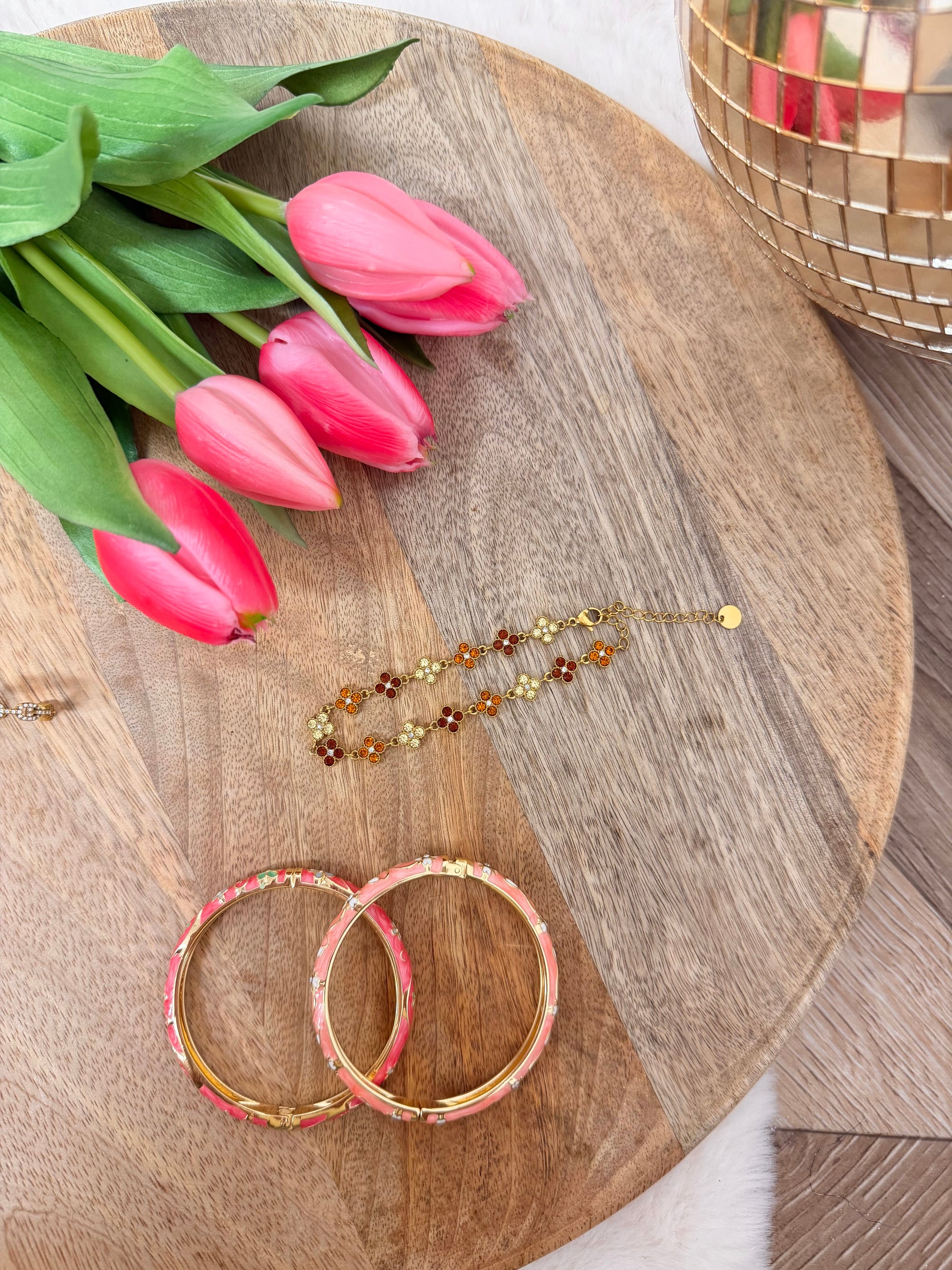 BRACELET ALMA STRASS CHAMPAGNE