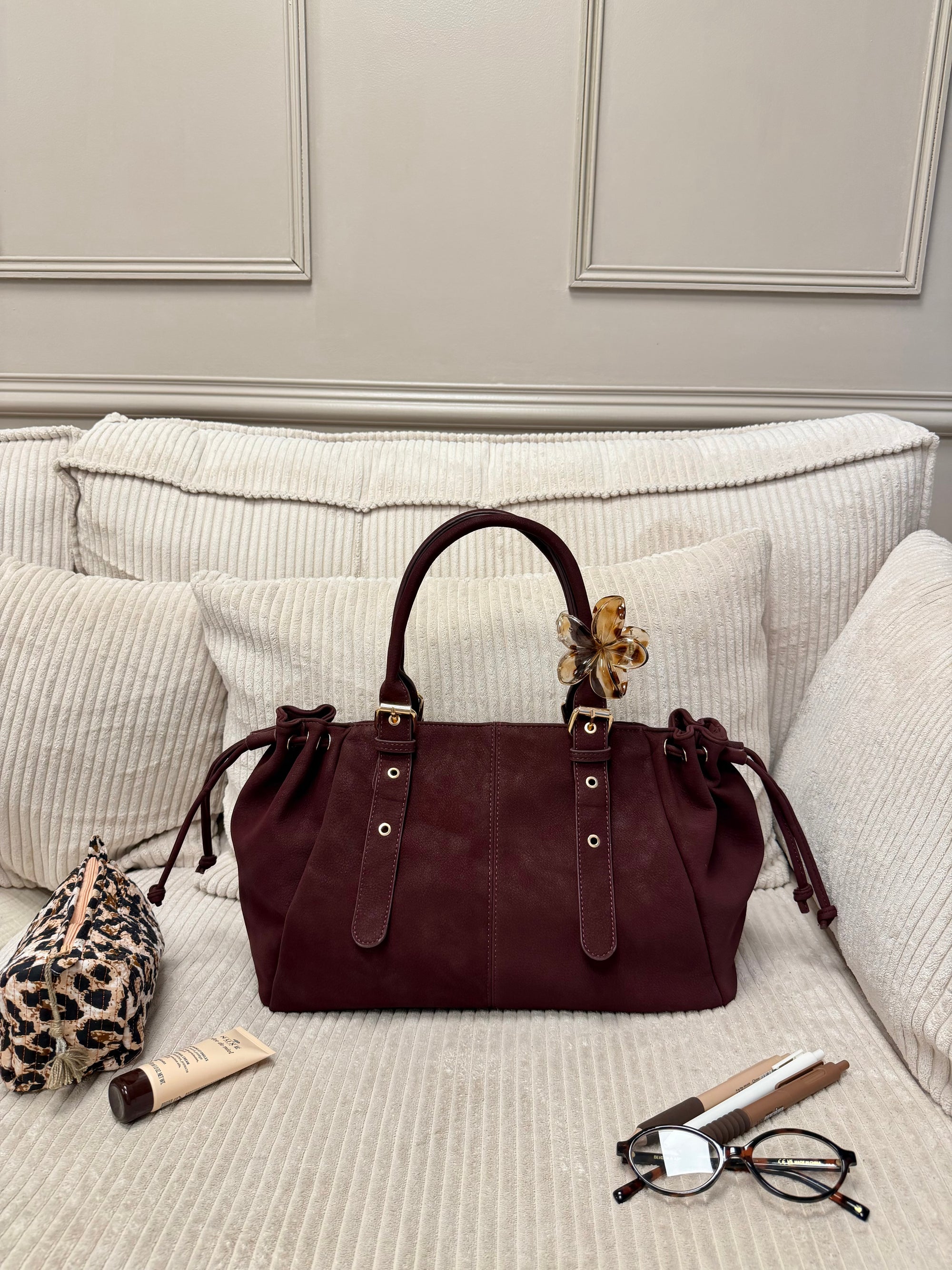 SAC CLÉO GRAINÉ BORDEAUX