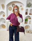 PULL THAÏS BORDEAUX