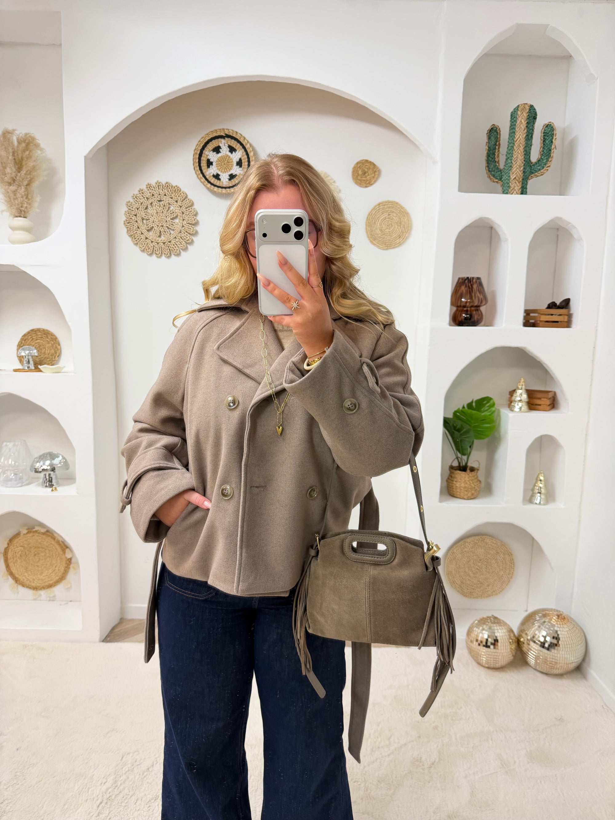 VESTE SERVANE TAUPE