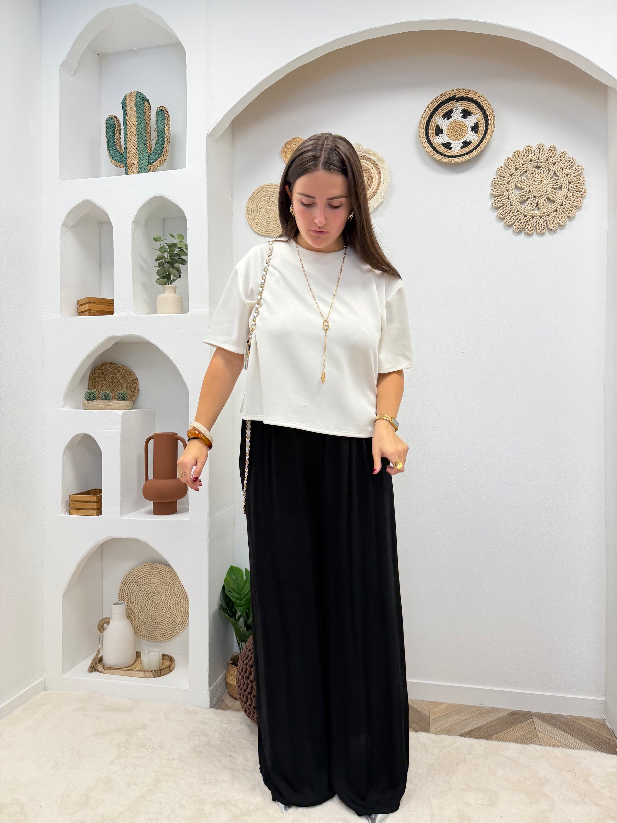 PANTALON FLUIDE ALMA NOIR