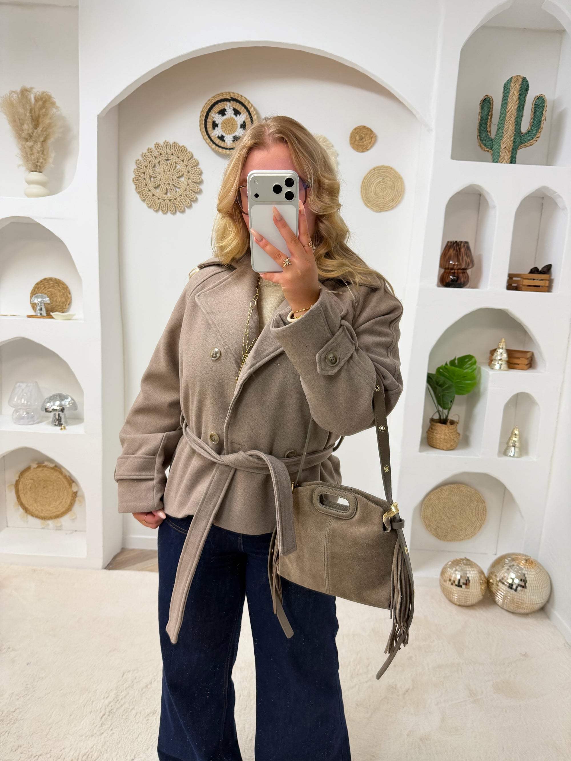 VESTE SERVANE TAUPE