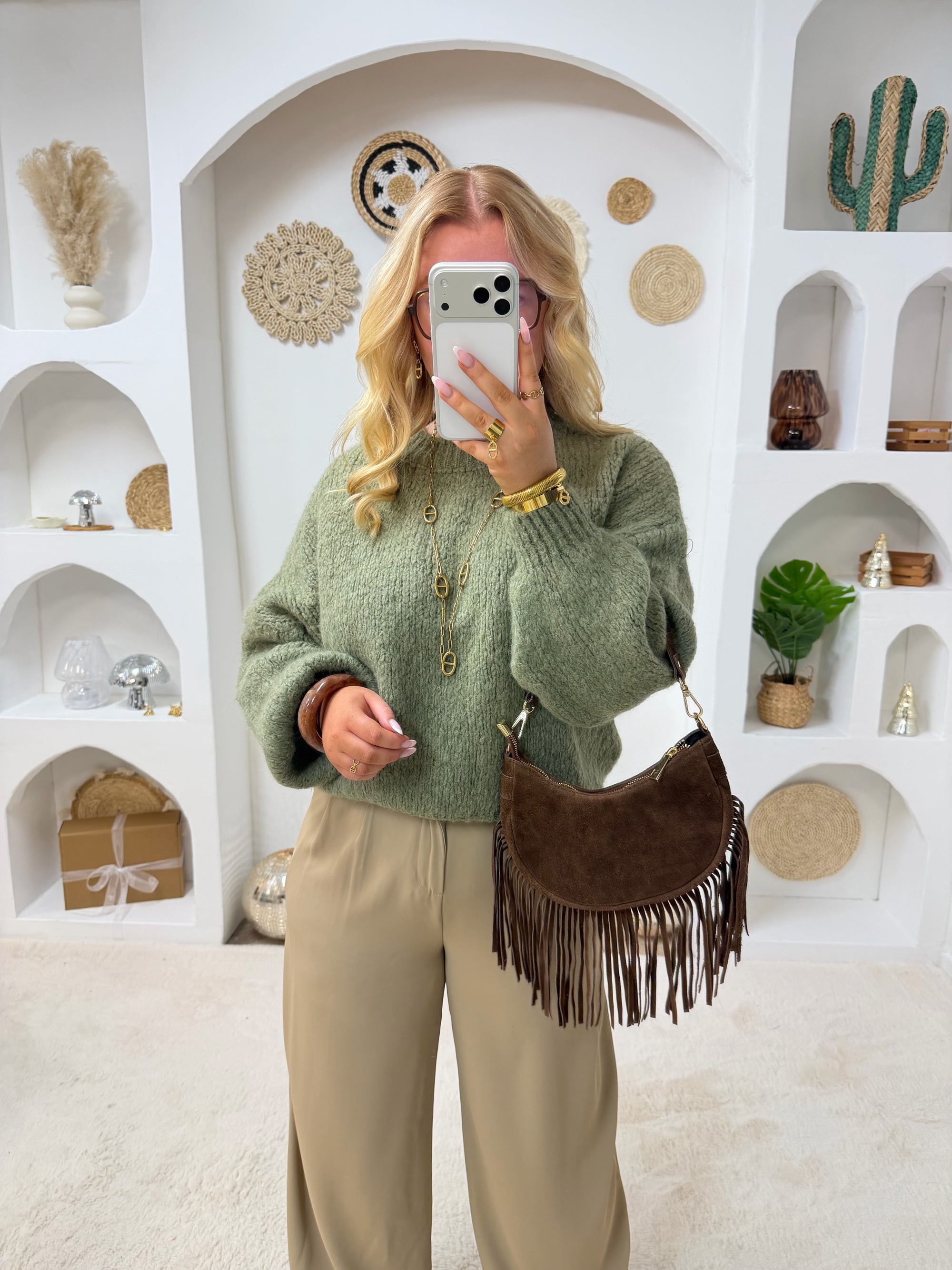 PULL ANALOU KAKI CLAIR