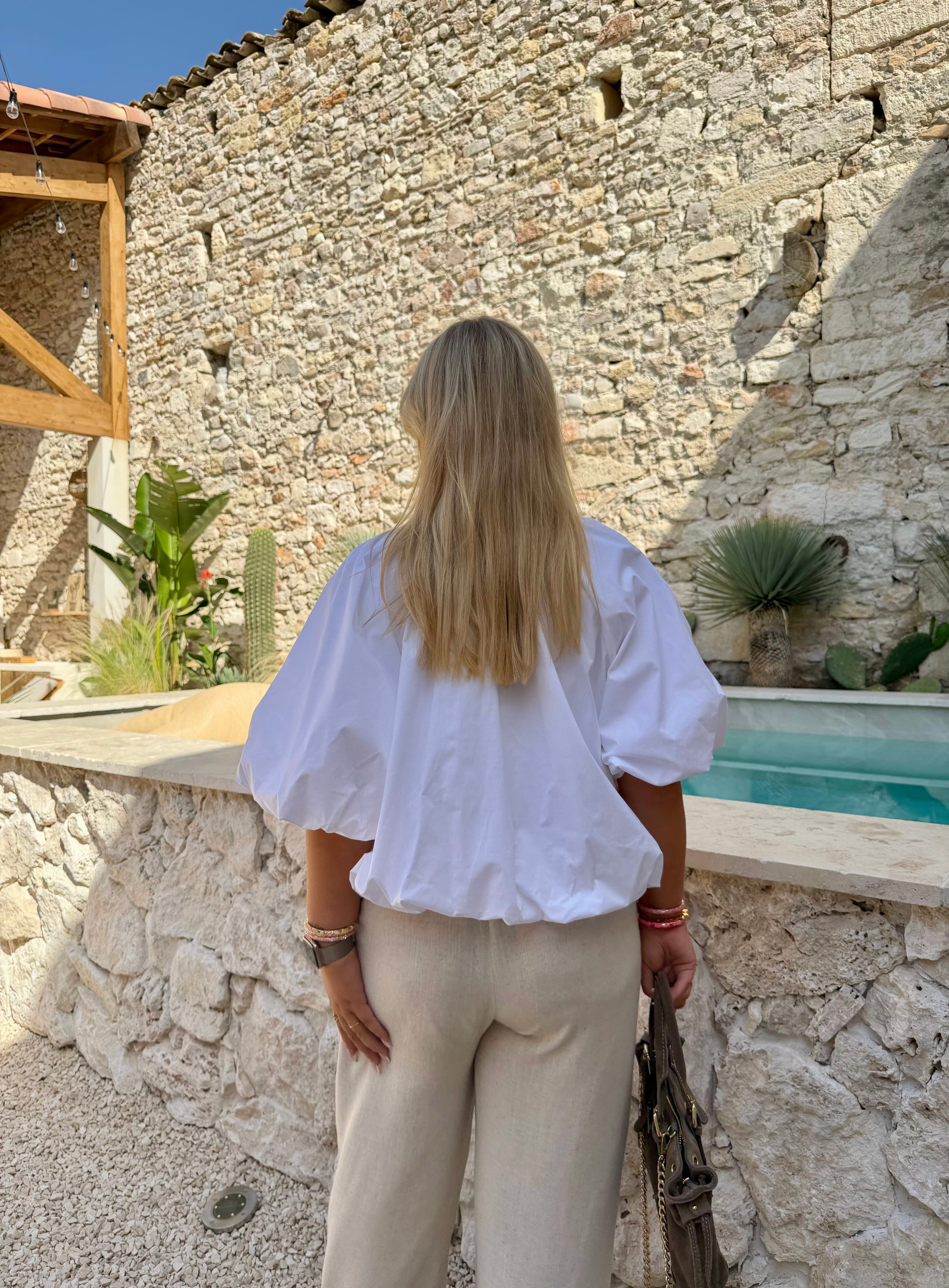 BLOUSE BOUFFANTE BLANCHE