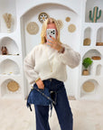 PULL MOHAIR KÉLIA ÉCRU