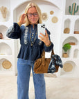 BLOUSE LINE BLEU MARINE