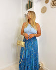 JUPE DOLCE BLEU PÉTANT