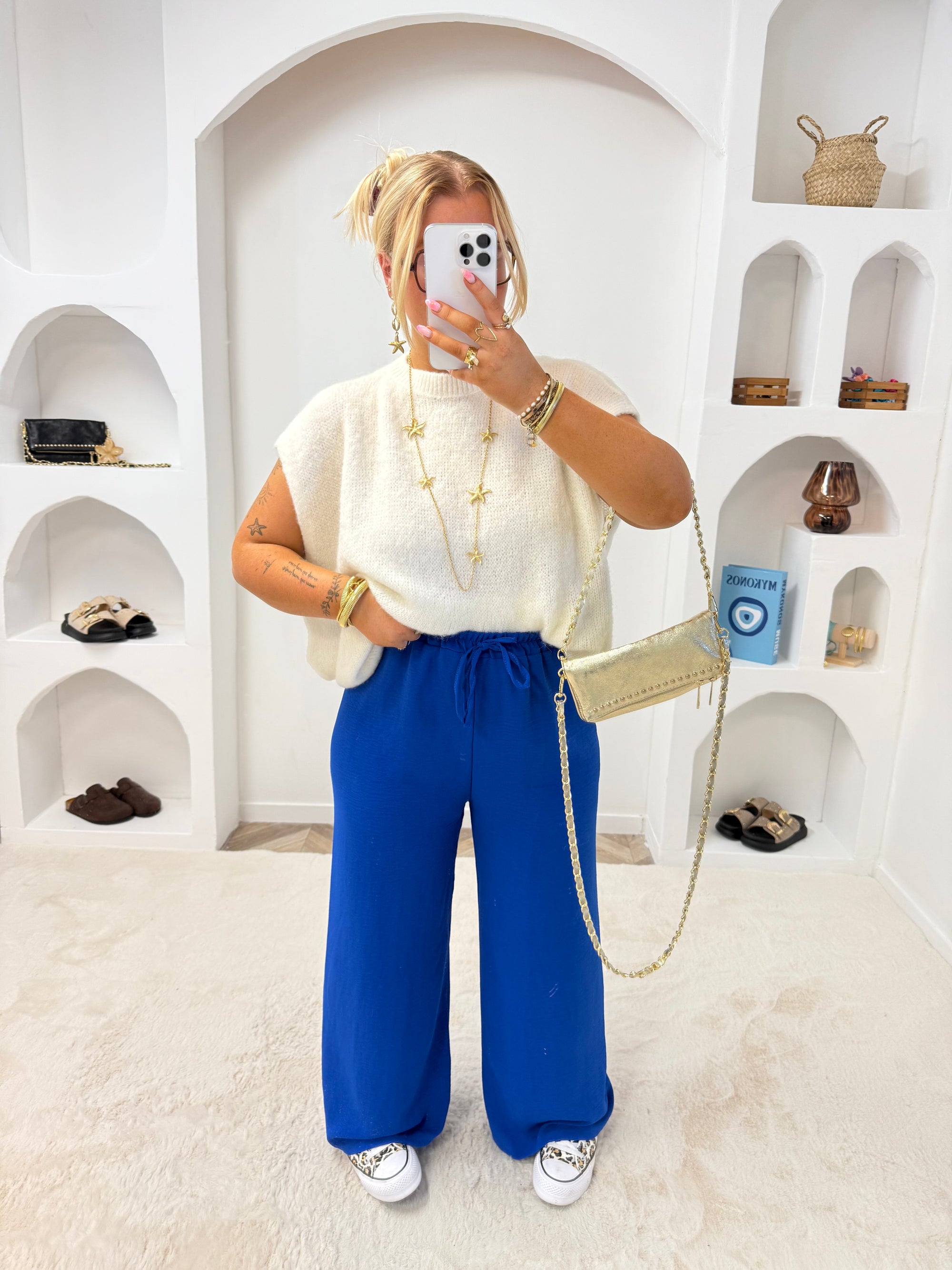 PANTALON CHIARA BLEU ROI