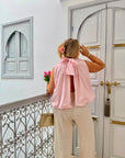 BLOUSE NŒUD RACHELLE ROSE CLAIR
