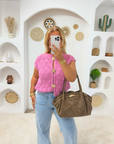 PULL SOLEIL SANS MANCHES FUSHIA