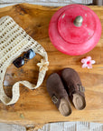MULES CUIR CHOCOLAT