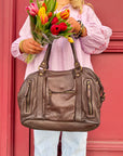 SAC ALEYNA CUIR NOBLE CHOCOLAT