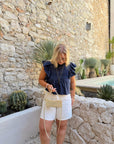 BLOUSE AMBRE BLEU MARINE