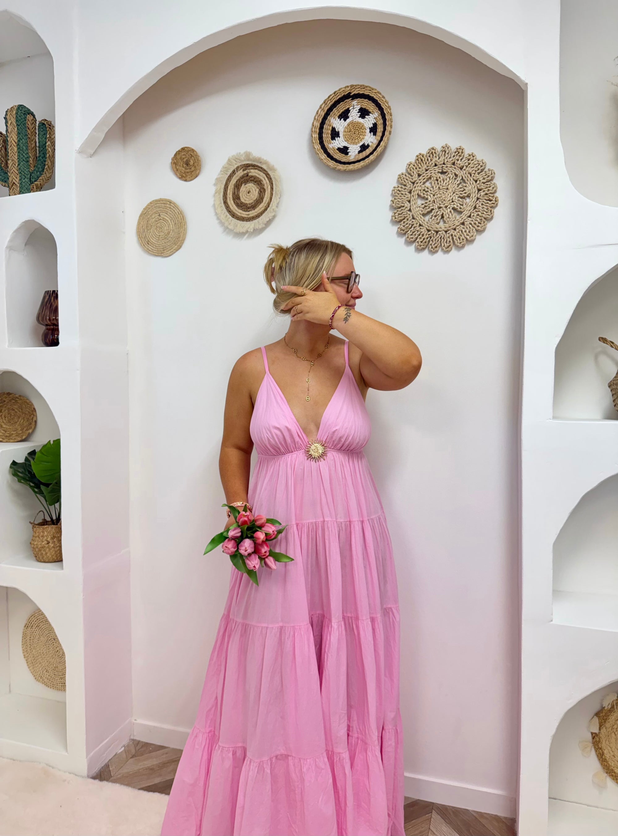 ROBE SOLEIL ROSE CLAIR