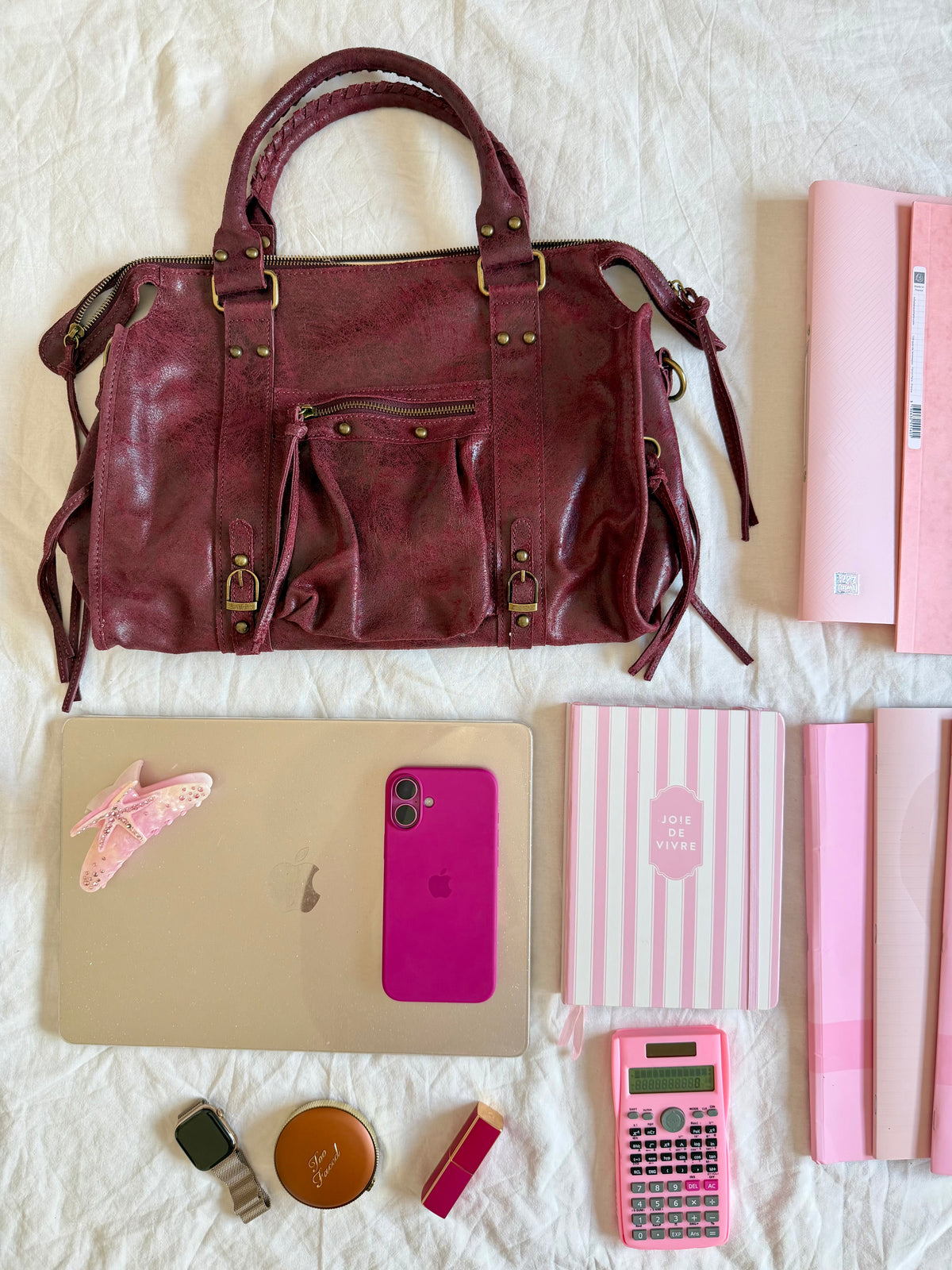 SAC ALIX XL BORDEAUX MAT