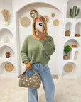 PULL VICTORIA KAKI CLAIR