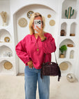 BLOUSE VICHY LOUANNE ROSE FUSHIA
