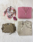 FOULARD MAÉNA ROSE