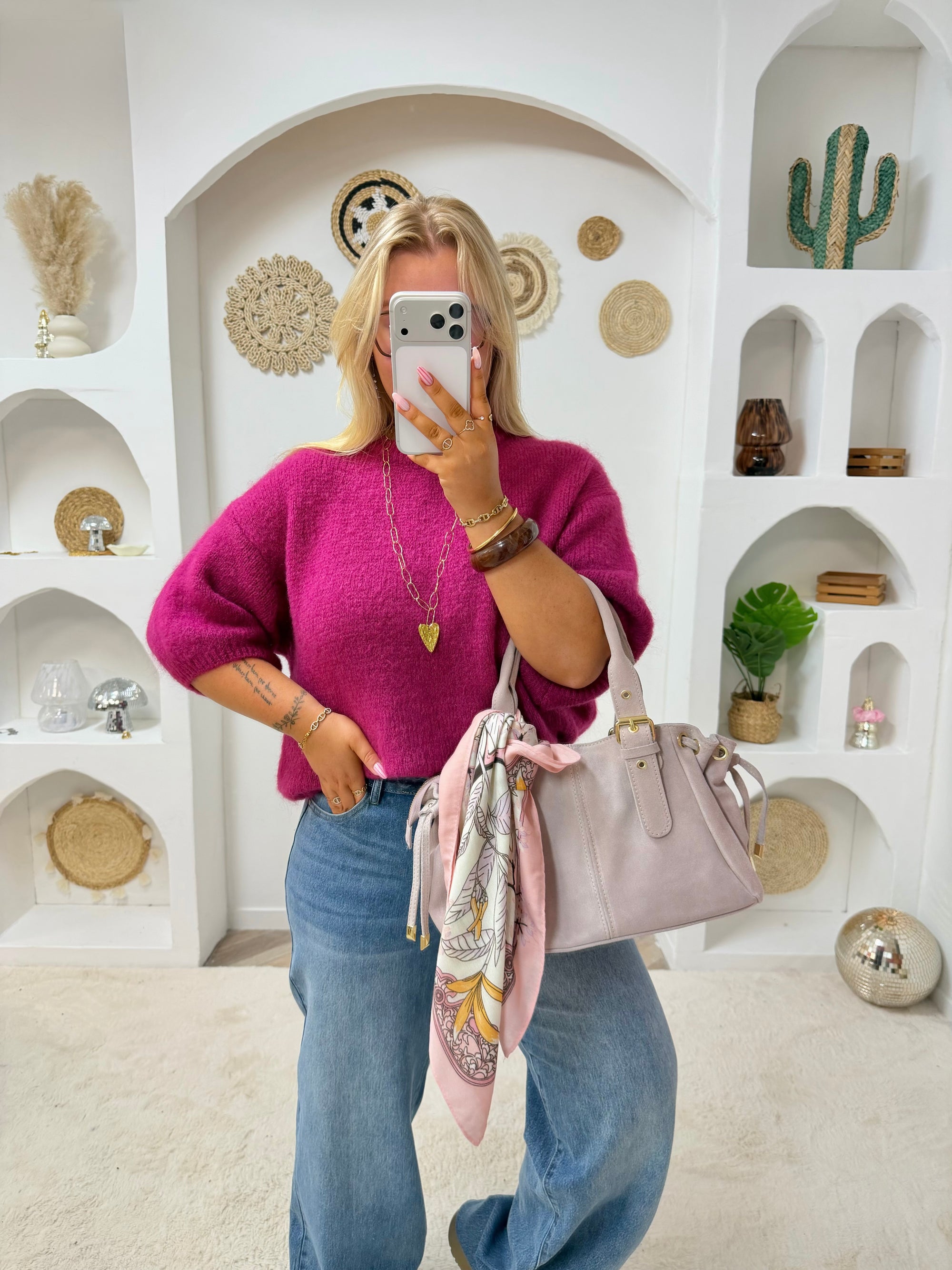 PULL ELÉA FRAMBOISE