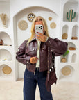VESTE SOLINE BORDEAUX