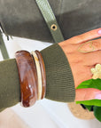 JONC ZOÉLIE TAILLE S X2 (BEIGE & MARRON)