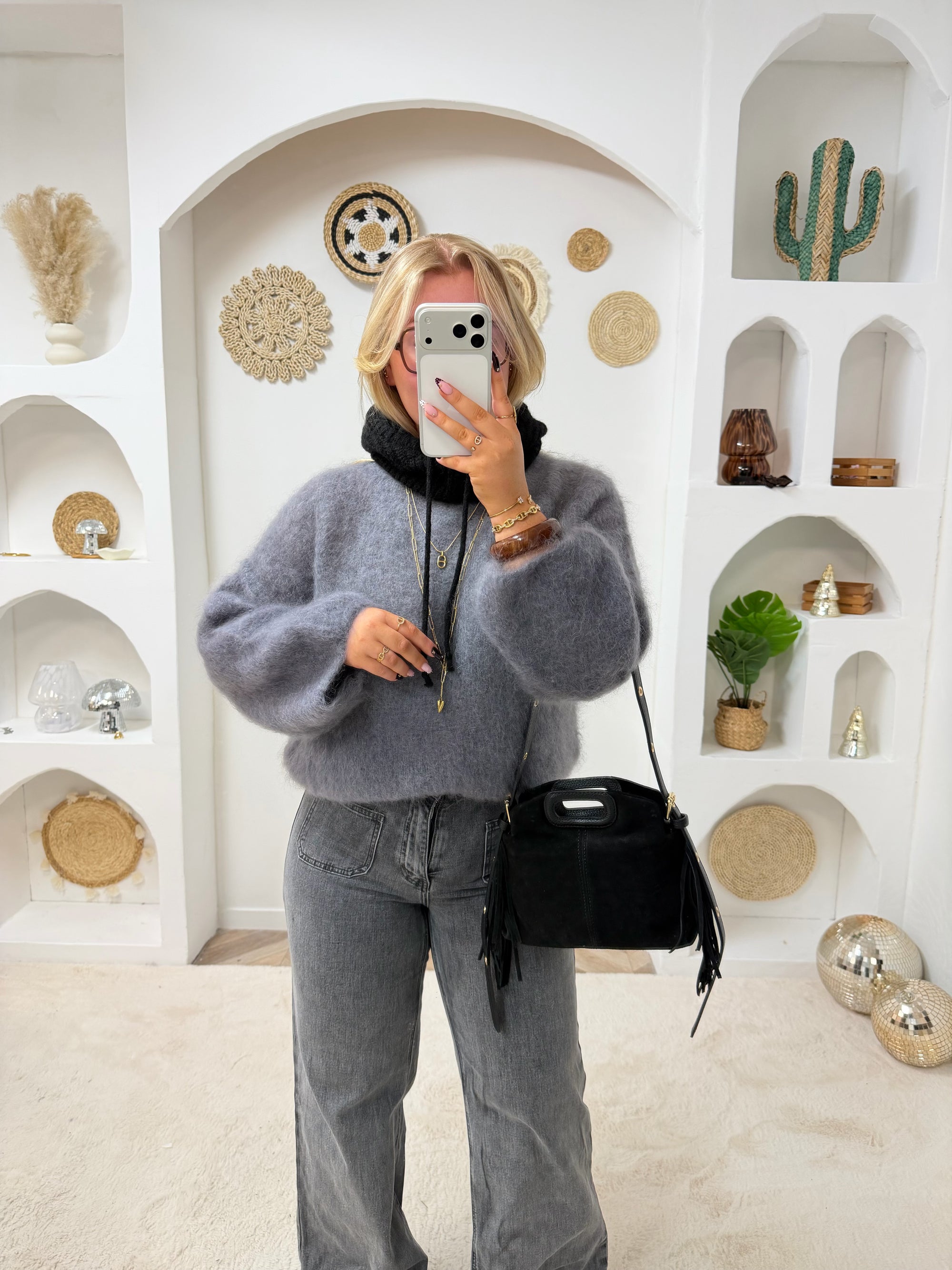 PULL MOHAIR KÉLIA GRIS
