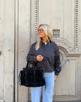 VESTE À POIS NOIR