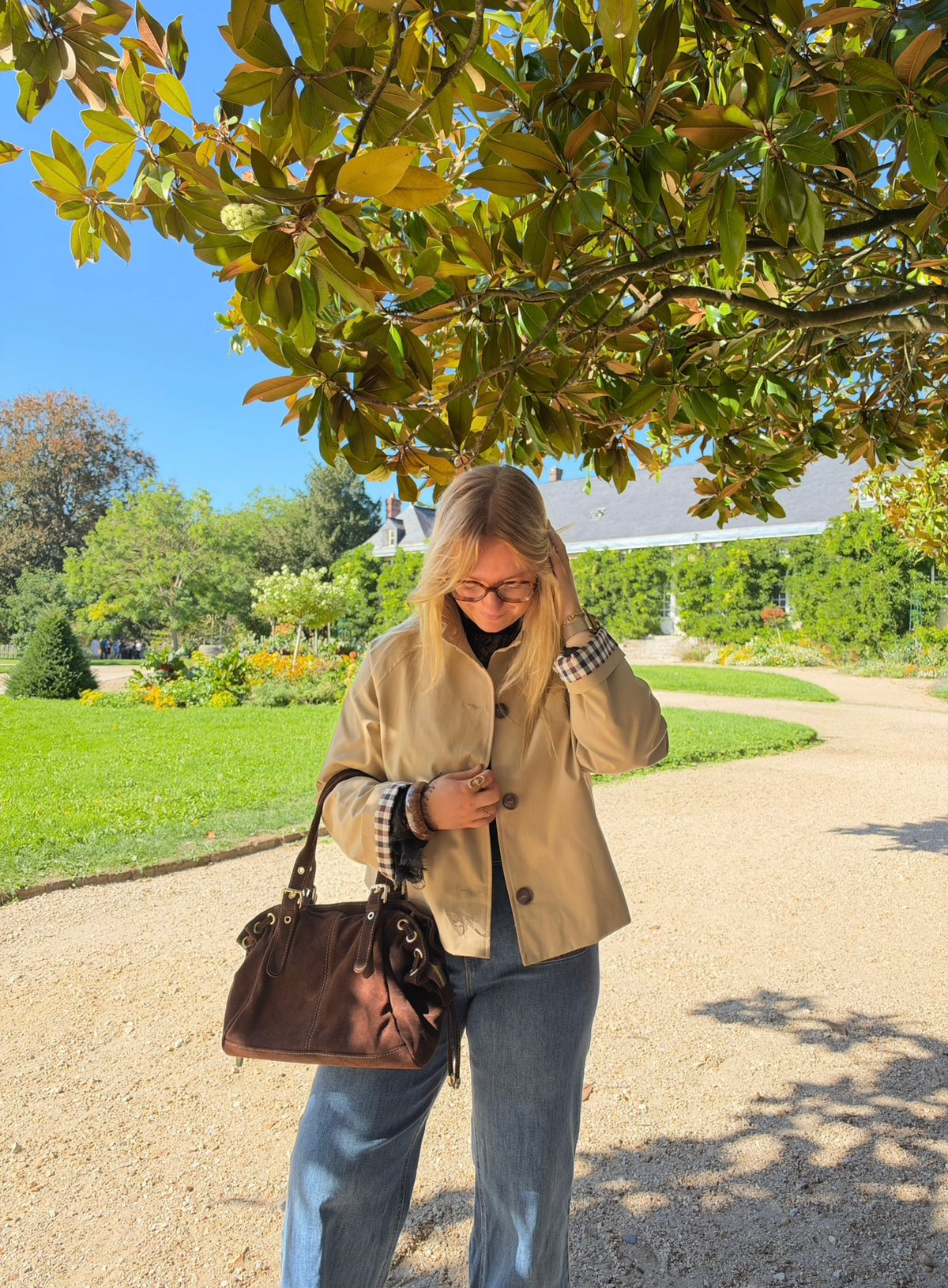 TRENCH APPOLINE BEIGE FONCÉ