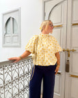 BLOUSE POIS JAUNE