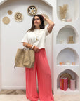 PANTALON FLUIDE ALMA ROSE SAUMON