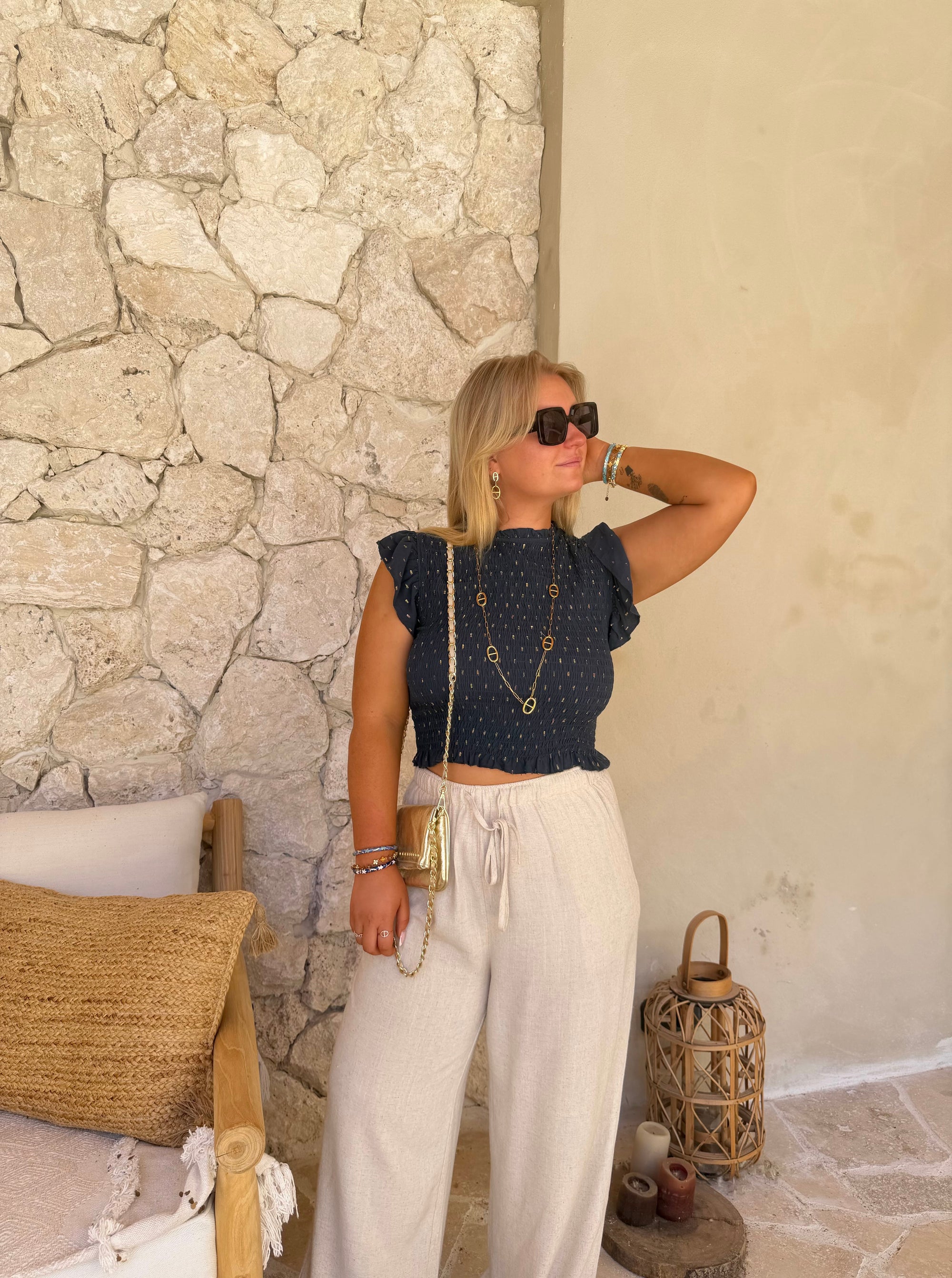 TOP CHLOÉ BLEU MARINE