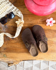 MULES CUIR CHOCOLAT
