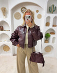 VESTE SOLINE BORDEAUX