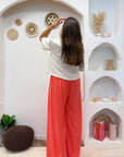 PANTALON FLUIDE ALMA CORAIL