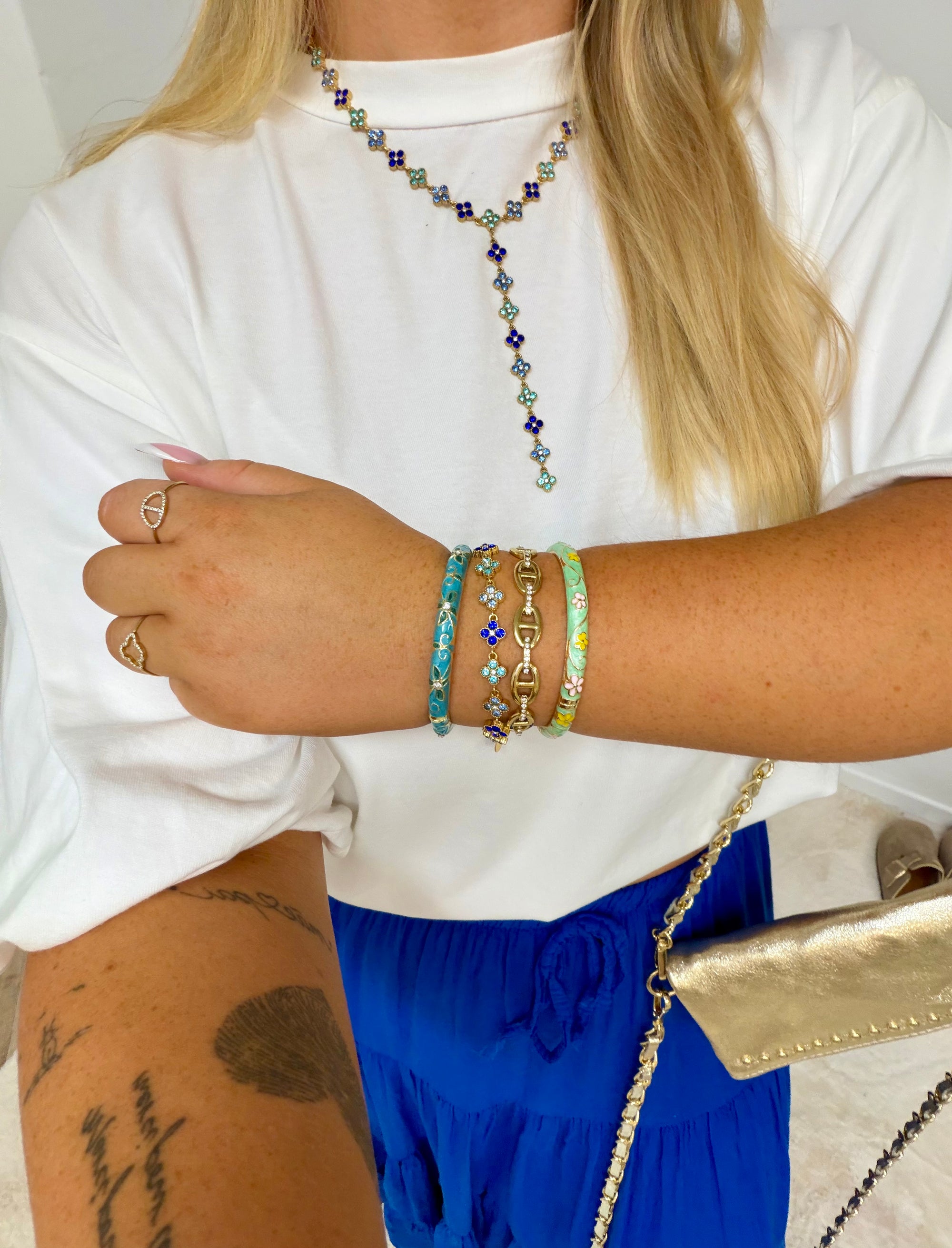 BRACELET ALMA STRASS BLEU