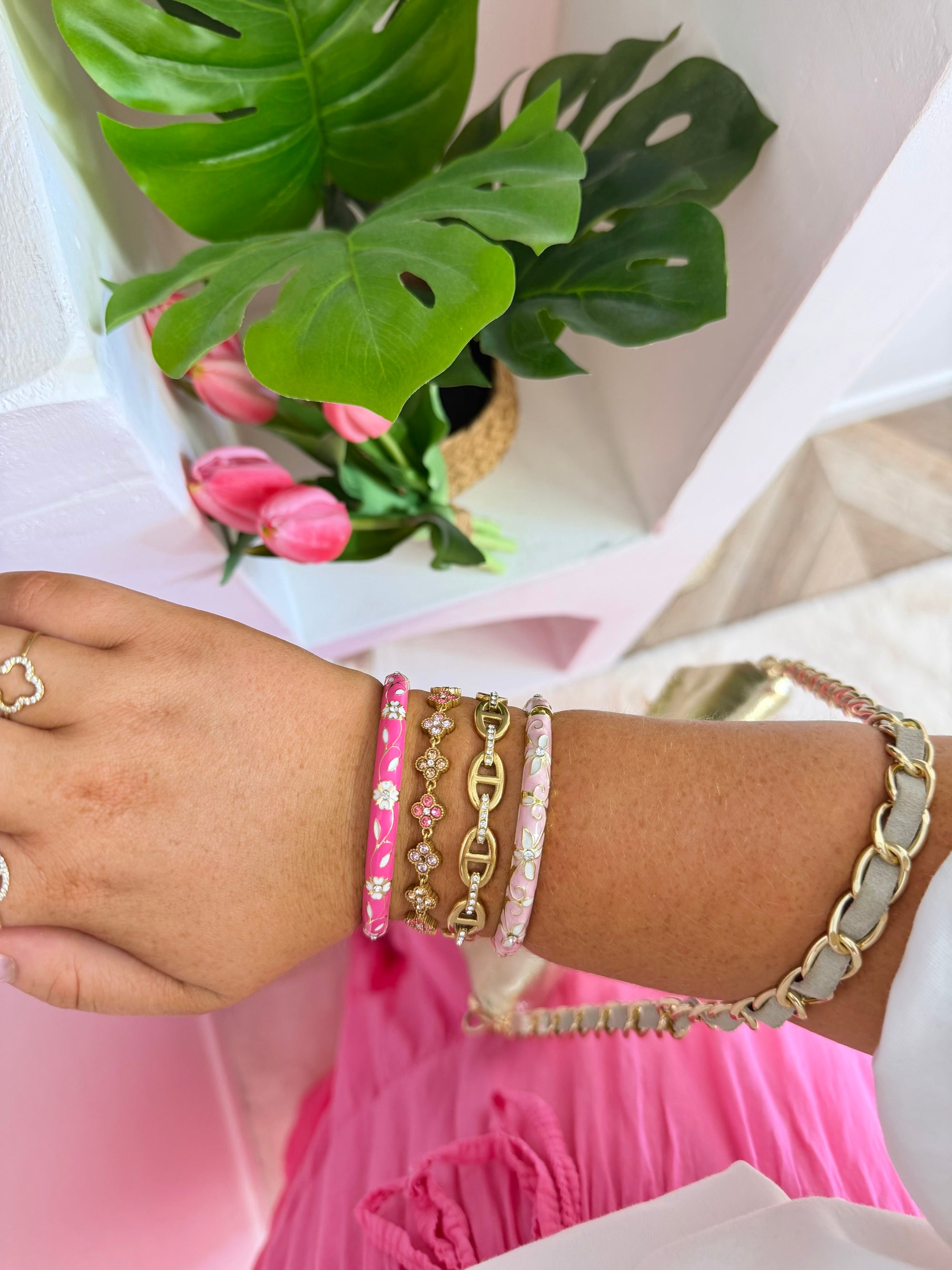 BRACELET ALMA STRASS ROSE