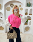 PULL NINON ROSE FLUO