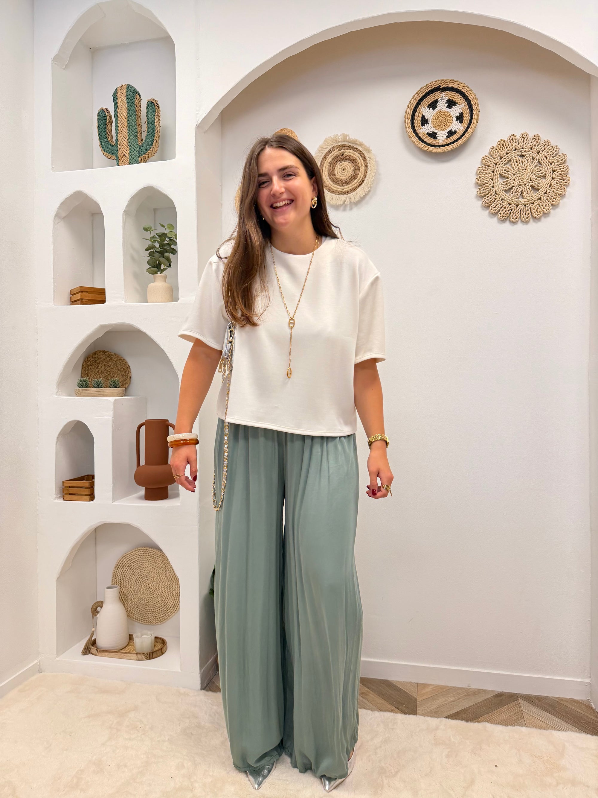 PANTALON FLUIDE ALMA KAKI