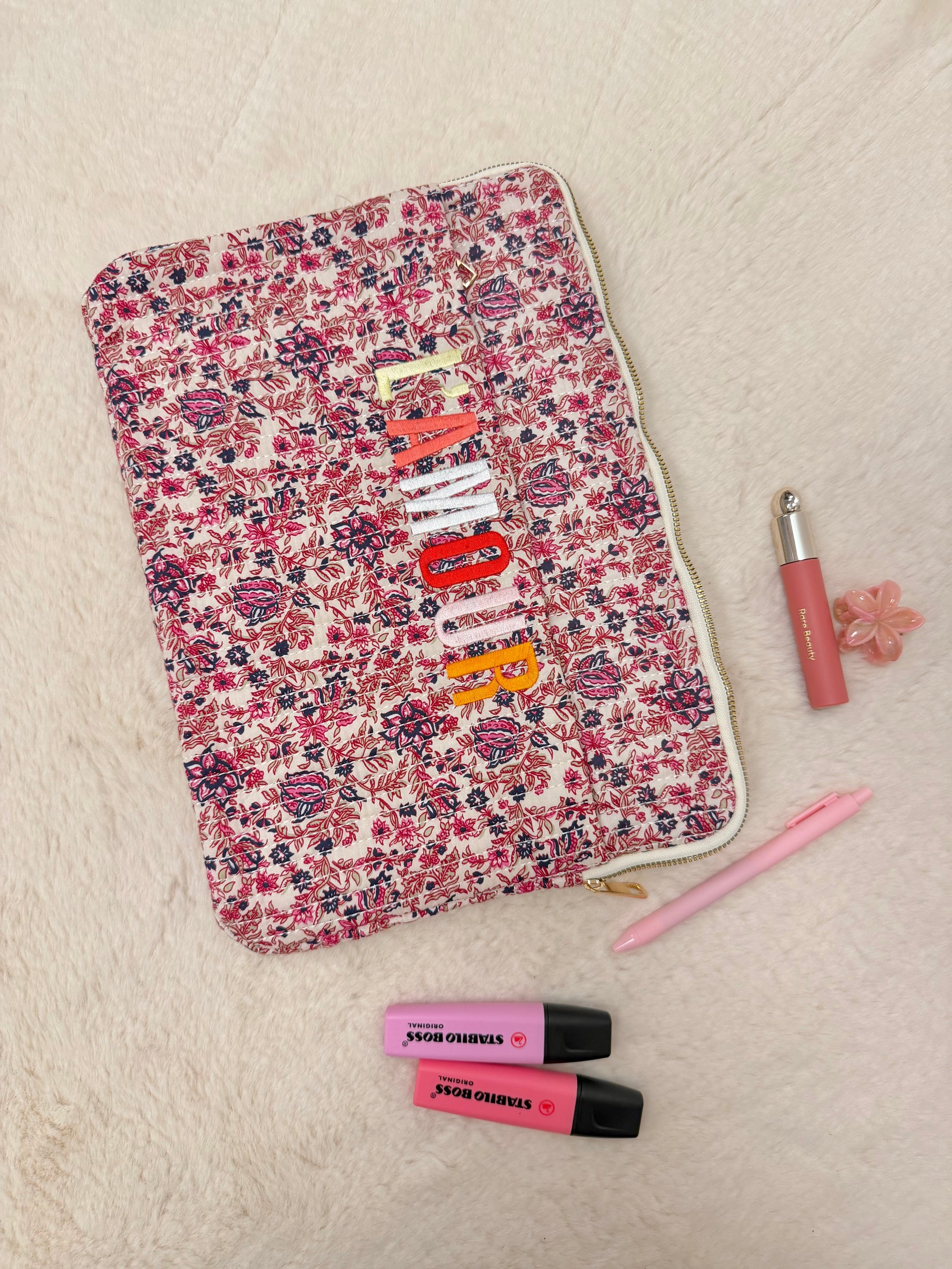 POCHETTE ORDINATEUR L’AMOUR FUSHIA 13"