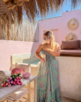 ROBE SELMA VERTE & BLEUE