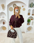 GILET CHLOÉ BORDEAUX