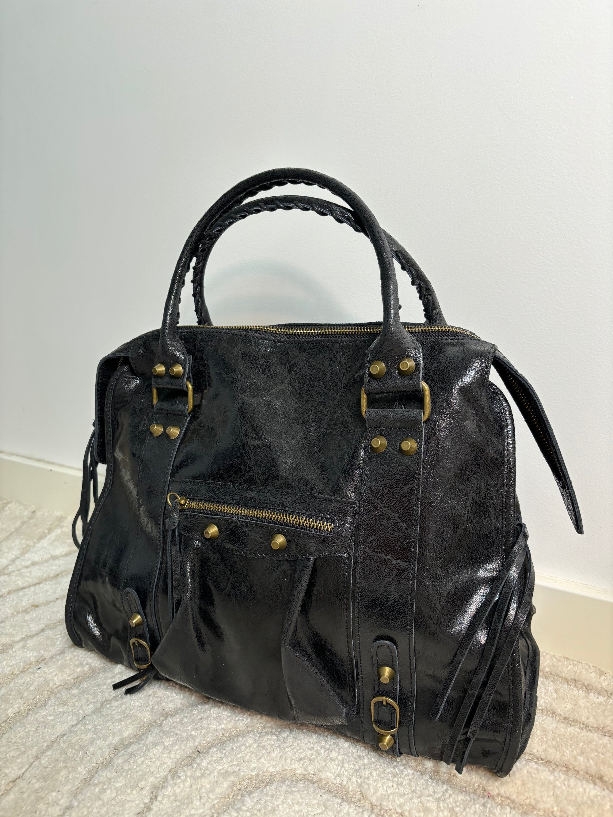 SAC ALIX XL NOIR VERNIS