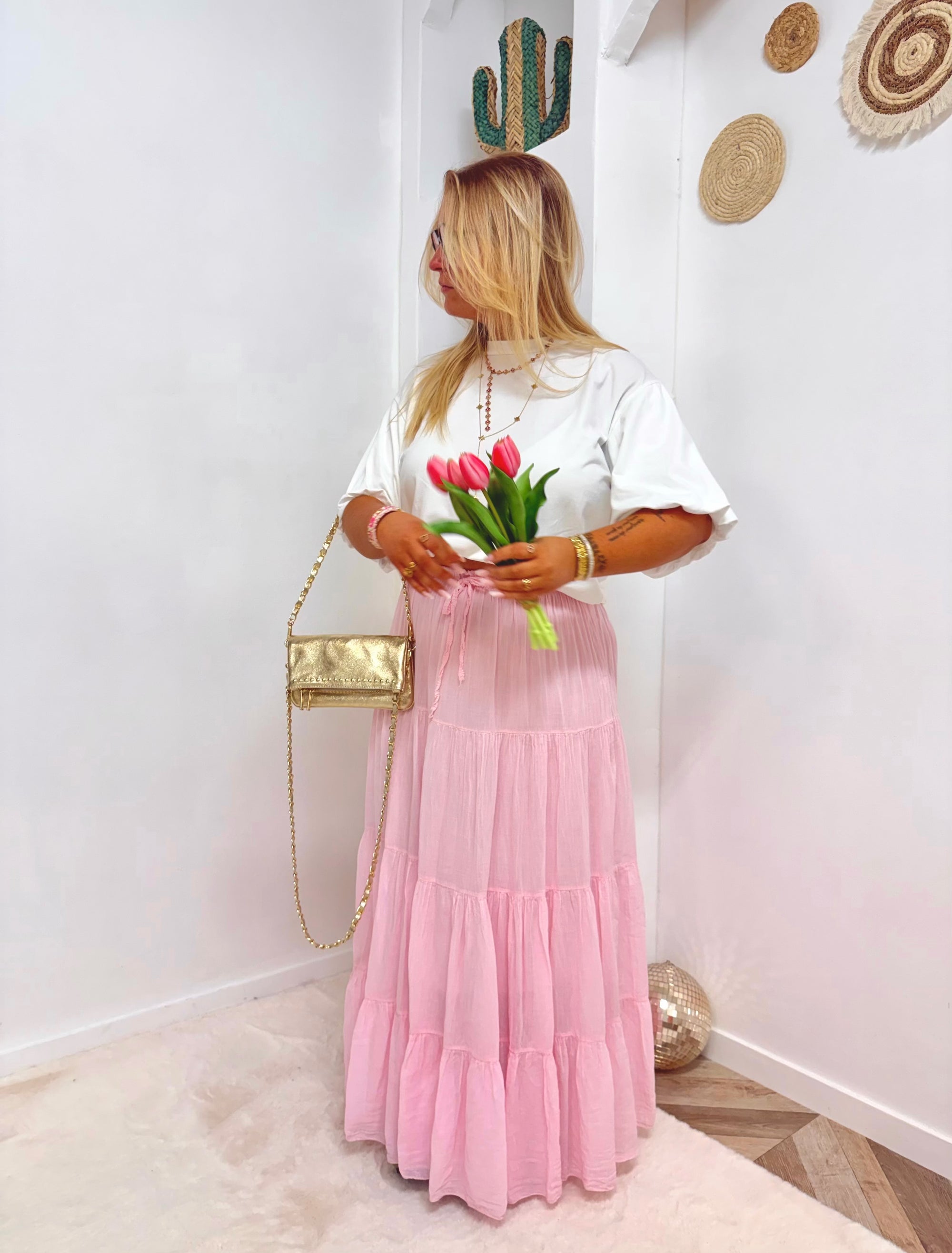 JUPE ENOLA ROSE CLAIR