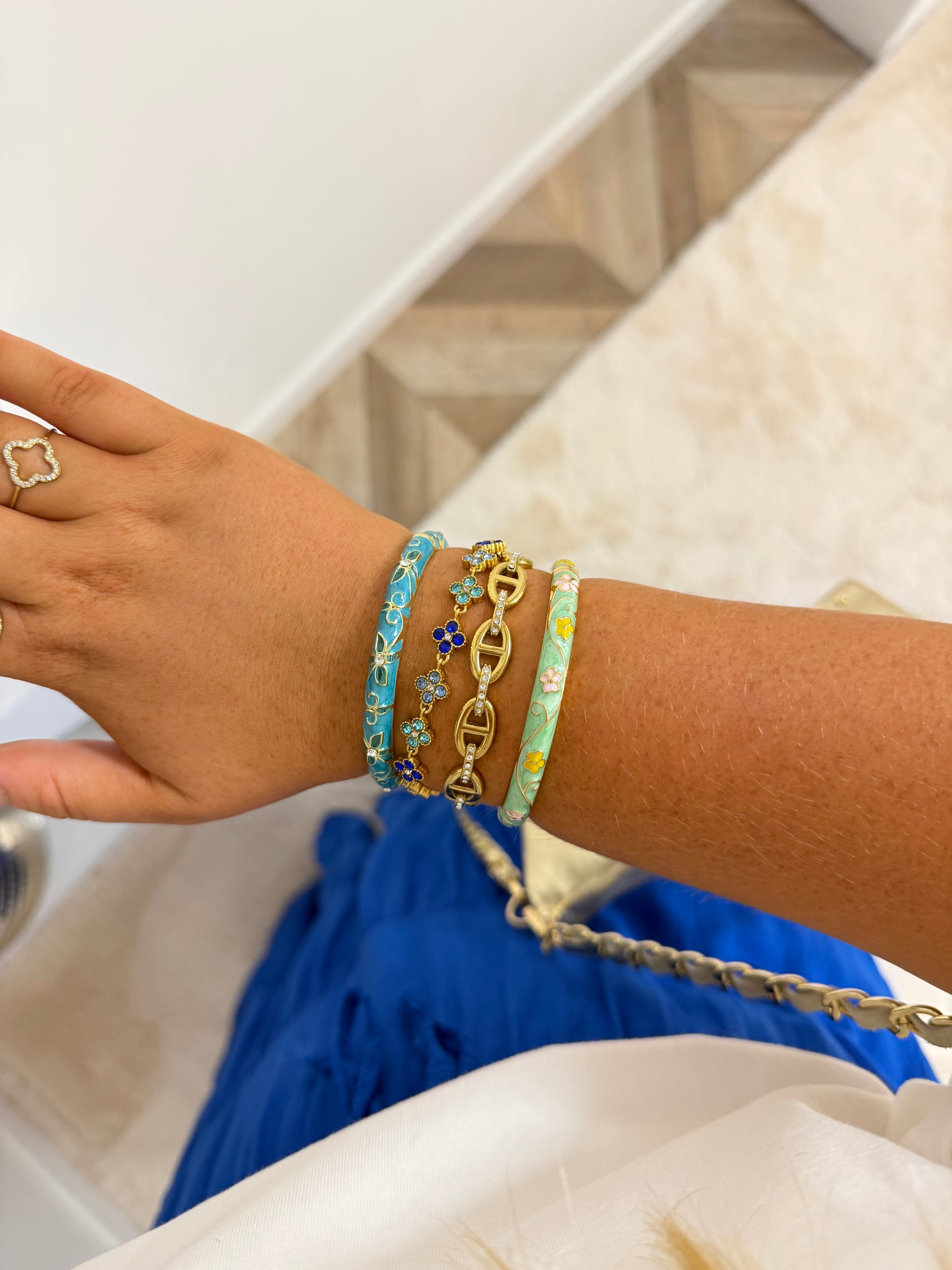 BRACELET ALMA STRASS BLEU