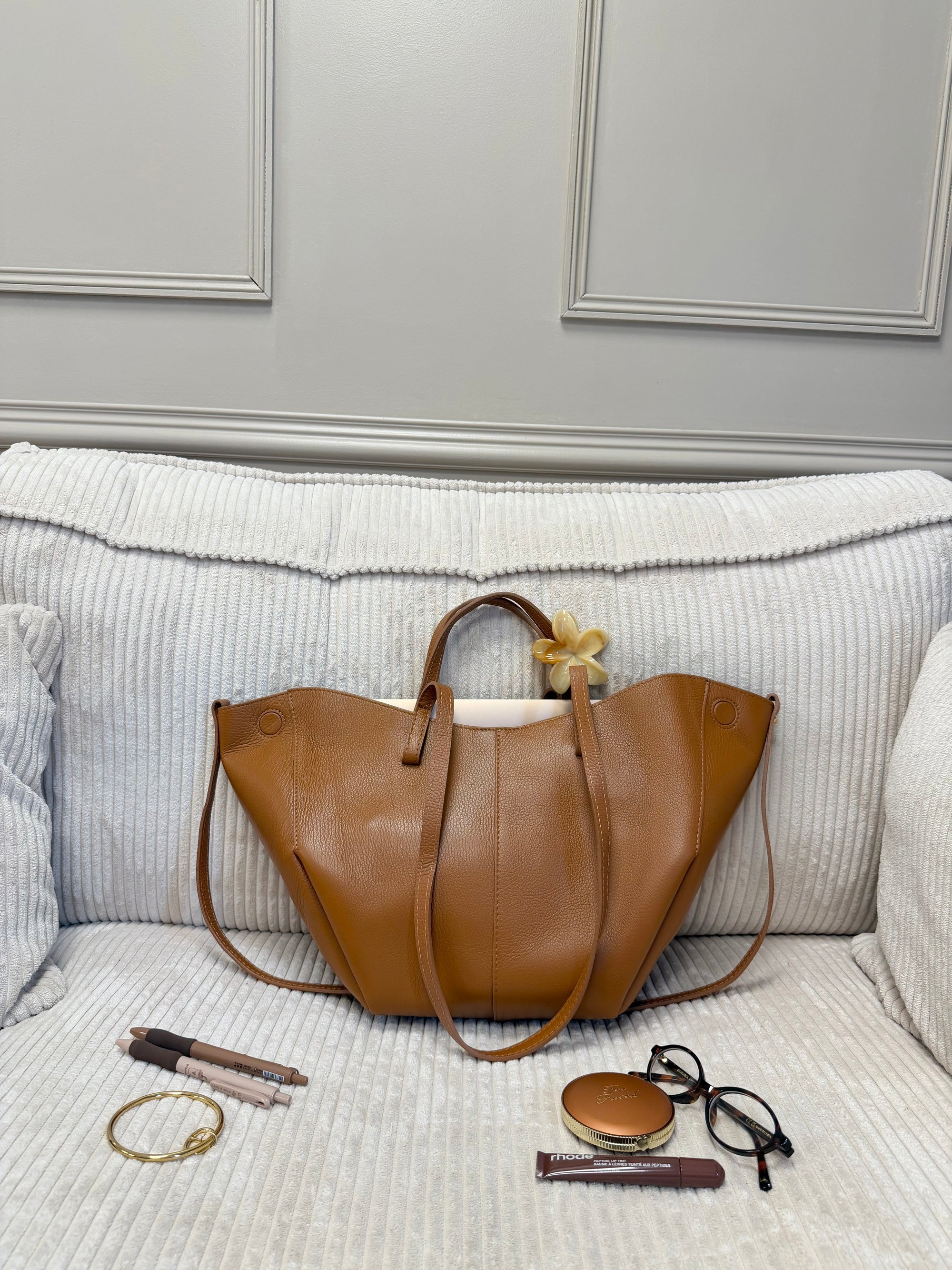 SAC EVA CAMEL GRAINÉ XL