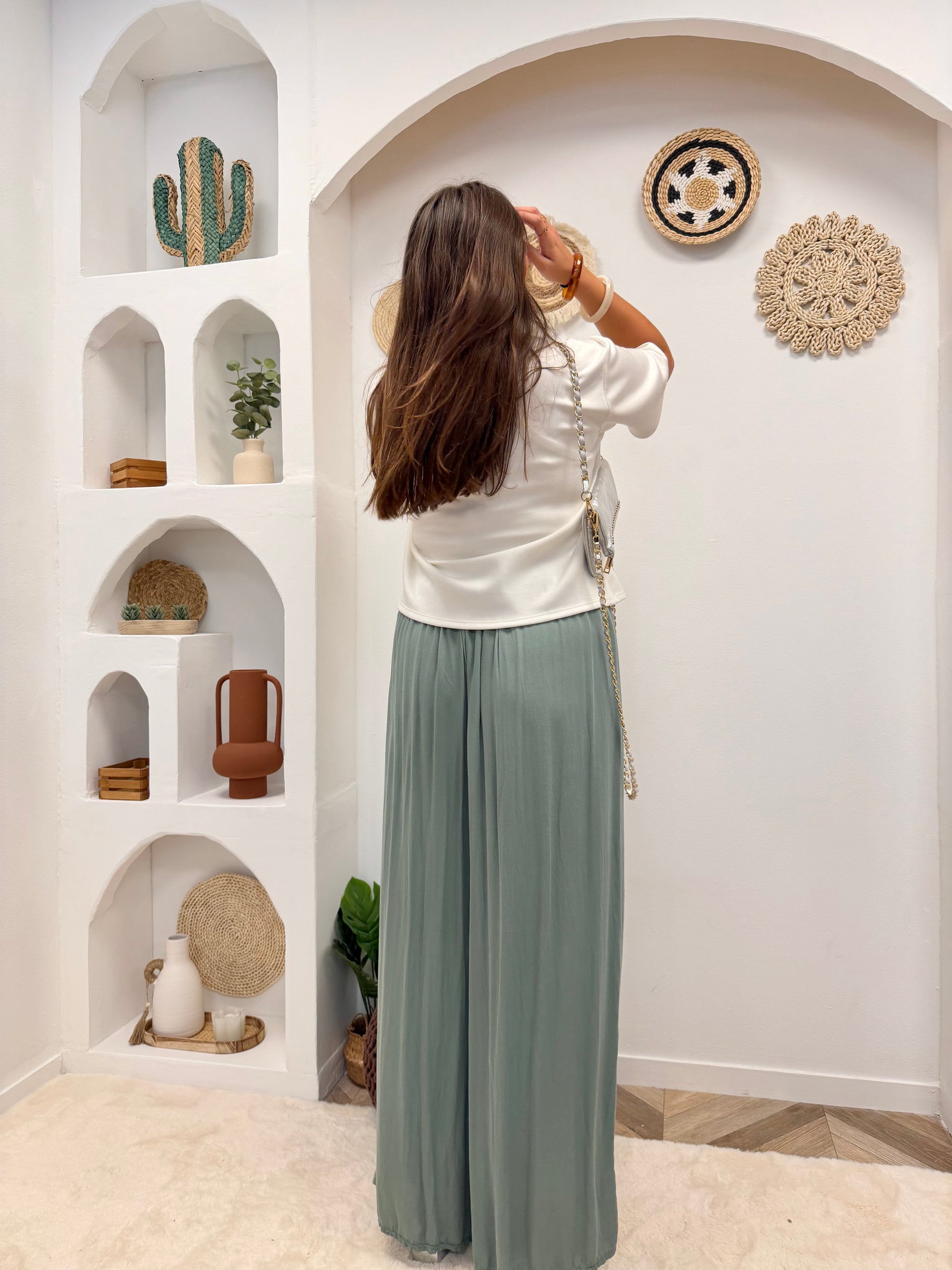 PANTALON FLUIDE ALMA KAKI