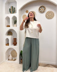 PANTALON FLUIDE ALMA KAKI
