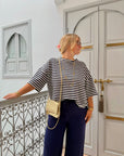 PANTALON LIN PAULINE BLEU MARINE