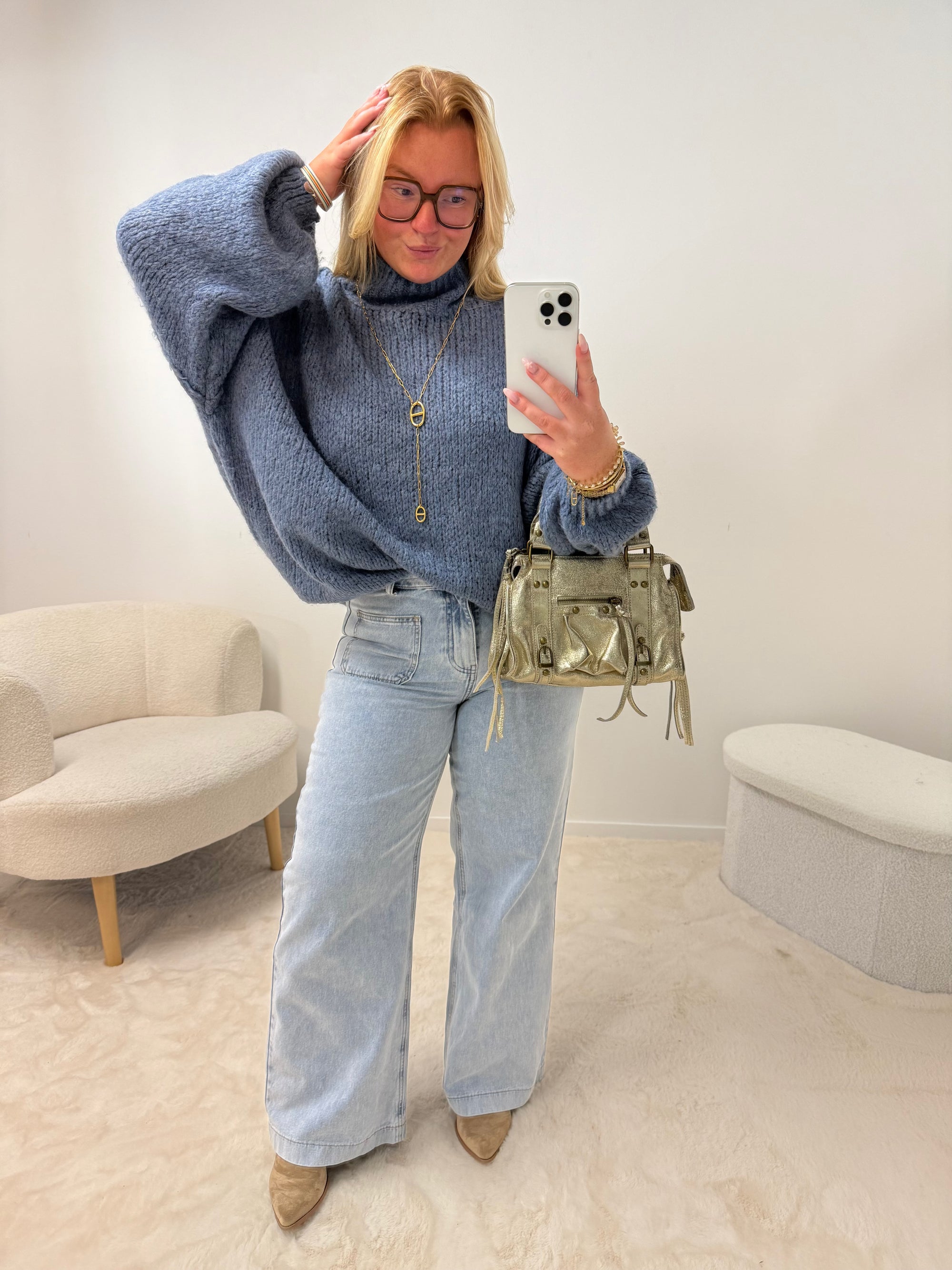 PULL OPALE BLEU JEAN