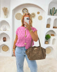PULL SOLEIL SANS MANCHES FUSHIA